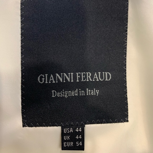 Gianni Feraud Doubled Breasted Blue Plaid Jacket - Picture 4 of 5